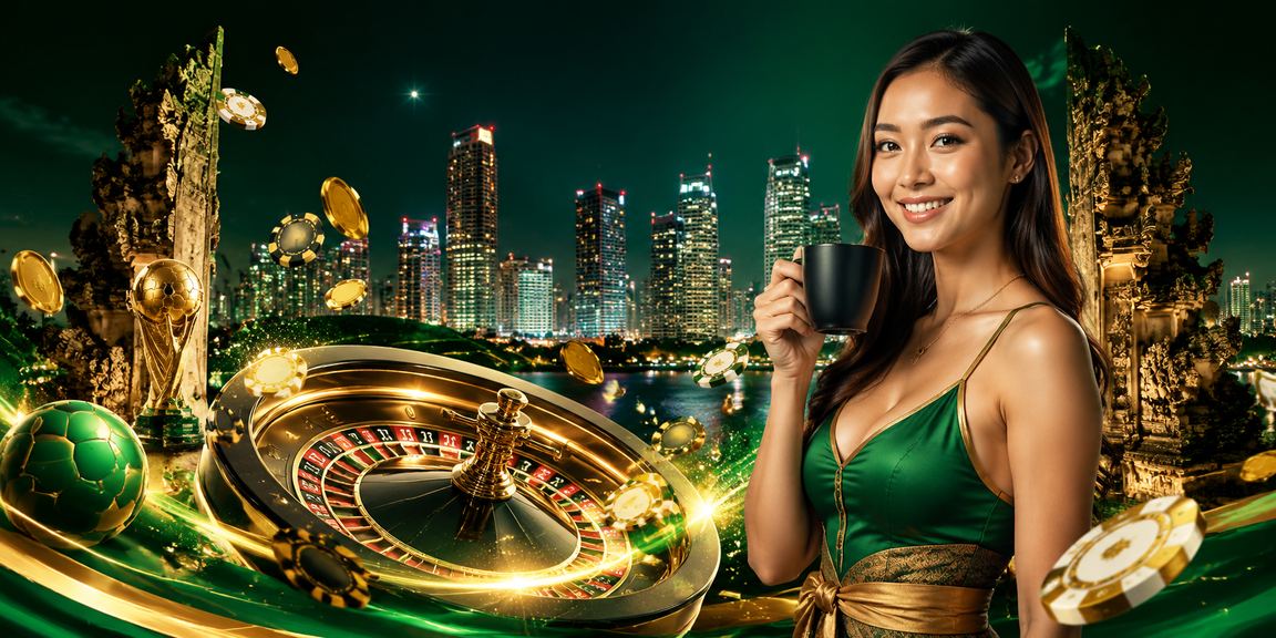 Meja roulette kasino dengan suasana kopi Vietnam yang hangat dan elegan